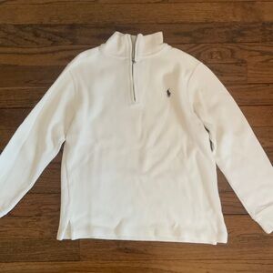 Boys Polo Ralph Lauren White Zip-Up Sweater size m